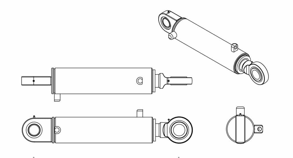 fg CQ2865 3 x 1.75 x 247 Ram Drawing